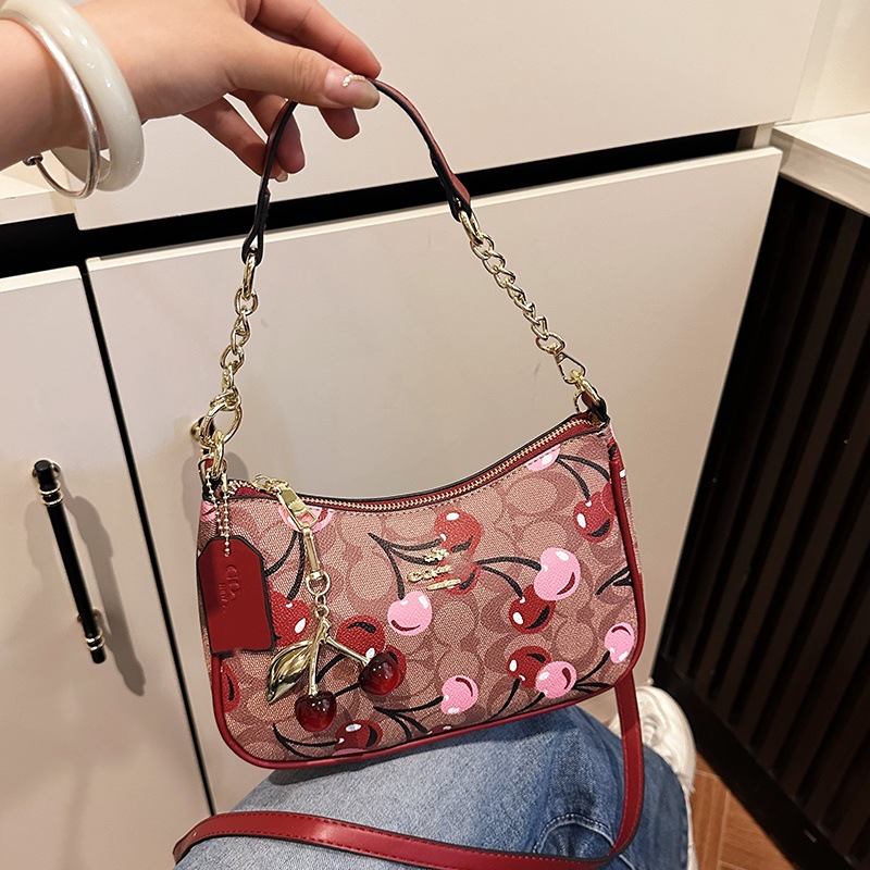 Cross-Border New Fashion Cherry Print European and American Retro Large-Capacity ShLifeBook S Series image 1